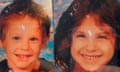 Composite image of a smiling girl and boy