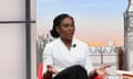 Conservative party leader Kemi Badenoch appearing on the BBC 1 current affairs programme, Sunday With Laura Kuenssberg