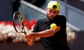 Jacob Fearnley in action against Grigor Dimitrov on Wednesday