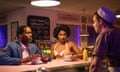 Ncuti Gatwa (left), Varada Sethu and Lewis Cornay in Doctor Who: Lux.
