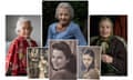 Composite of childhood and contemporary photos of Michi, Norma and Caroline