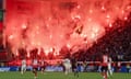 Bayern Munich put on a spectacular show in the match against Bayer Leverkusen in February.
